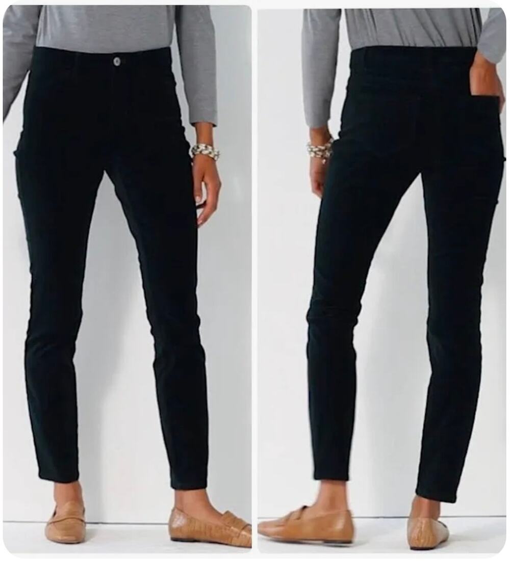 J.Jill Luxe Velveteen-Stretch High Rise Jeans Sz 16